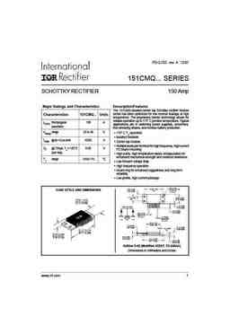 151cmq PDF Datasheet. ALL TRANSISTORS DATASHEET. POWER MOSFET, IGBT, IC ...