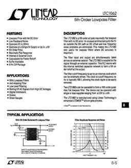 Lt1062 PDF Datasheet. ALL TRANSISTORS DATASHEET. POWER MOSFET, IGBT, IC ...