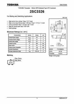 2sc3326 PDF Datasheet. ALL TRANSISTORS DATASHEET. POWER MOSFET, IGBT ...