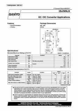 2sj589ls PDF datasheet. ALL TRANSISTORS DATASHEET. POWER MOSFET, IGBT ...