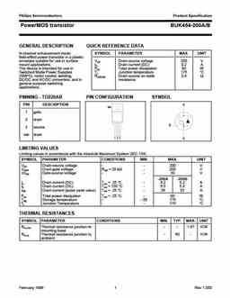 Buk454-200a-b_1 PDF Datasheet. ALL TRANSISTORS DATASHEET. POWER MOSFET ...