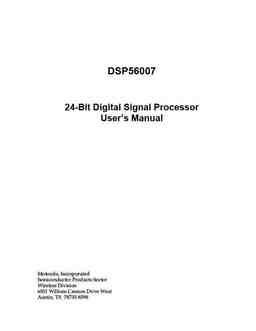 dsp56007um0