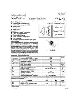 Irf1405 PDF Datasheet ALL TRANSISTORS DATASHEET POWER MOSFET IGBT