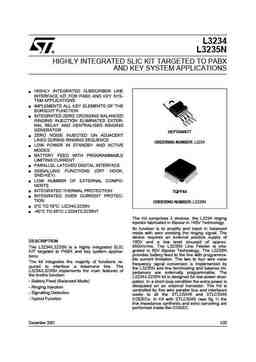 L3234 PDF Datasheet. ALL TRANSISTORS DATASHEET. POWER MOSFET, IGBT, IC ...