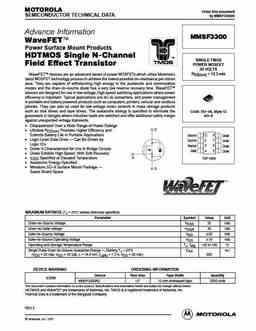 Mmsf3300 PDF Datasheet ALL TRANSISTORS DATASHEET POWER MOSFET IGBT