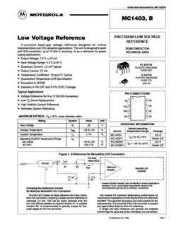 Mc1403re PDF Datasheet. ALL TRANSISTORS DATASHEET. POWER MOSFET, IGBT ...