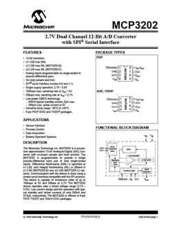 Mcp3202 PDF Datasheet. ALL TRANSISTORS DATASHEET. POWER MOSFET, IGBT ...