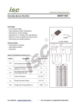 Mbrf Pdf Datasheet All Transistors Datasheet Power Mosfet Igbt